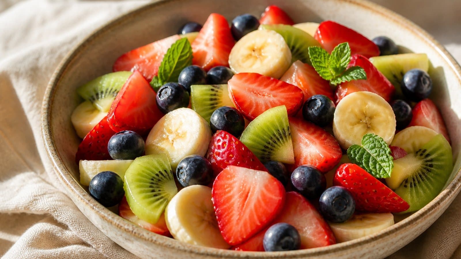 Fresh orchard fruit salad
